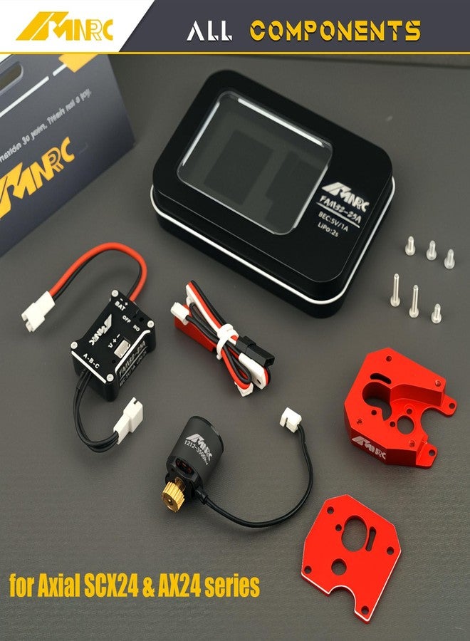 NMNRC 1212 3500kv Brushless Motor & 25A Brushless ESC & Transmission Case Kit for 1/24 Axial SCX24 AX24 Upgrades Part - Image 2